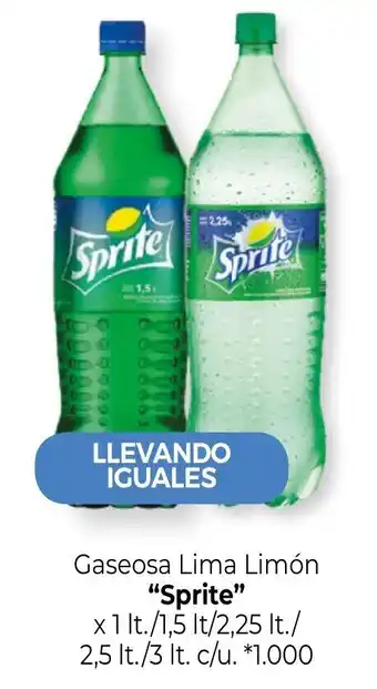 La Anonima Sprite Gaseosa Lima Limón oferta