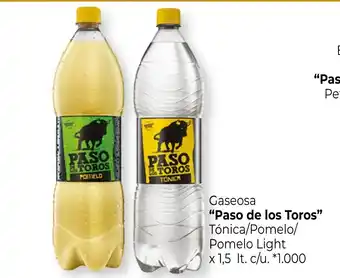 La Anonima Paso de los Toros Gaseosa Tónica/Pomelo/Pomelo Light x 1,5 lt. c/u. oferta