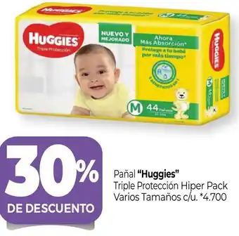 La Anonima Huggies Pañal Triple Protección Hiper Pack Varios Tamaños c/u. oferta