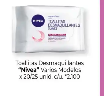 La Anonima Nivea Toallitas Desmaquillantes Varios Modelos x 20/25 unid. c/u. oferta