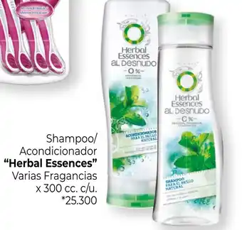 Herbal Essences Shampoo/Acondicionador Varias Fragancias x 300 cc. c/u.