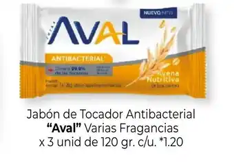 La Anonima Aval Jabón de Tocador Antibacterial Varias Fragancias x 3 unid de 120 gr. c/u. oferta