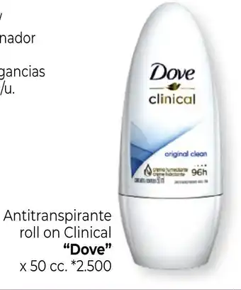 La Anonima Dove Antitranspirante roll on Clinical x 50 cc. oferta