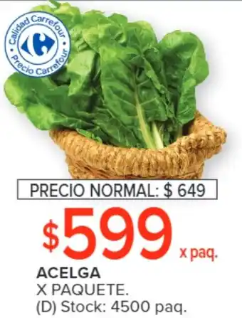 Carrefour Market ACELGA X PAQUETE oferta