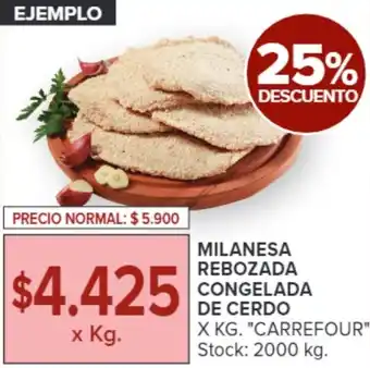 Carrefour Market MILANESA REBOZADA CONGELADA DE CERDO X KG. "CARREFOUR" oferta