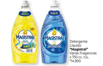 La Anonima Magistral Detergente Liquido Varias Fragancias x 750 cc. c/u. oferta