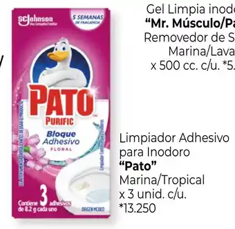 La Anonima Pato Limpiador Adhesivo para Inodoro Marina/Tropical x 3 unid. c/u. oferta