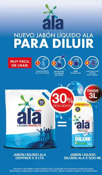 La Anonima Ala Nuevo Jabón Líquido Ala Para Diluir oferta