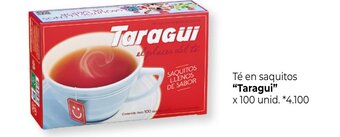 La Anonima Taragui Tè en saquitos x 100 unid. oferta