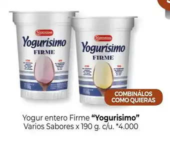 La Anonima Yogurisimo Yogur entero Firme Varios Sabores x 190 g. c./u. oferta