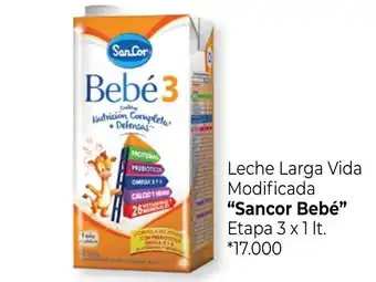 La Anonima Sancor Bebè Leche Larga Vida Modificada Etapa 3 x 1 lt. oferta