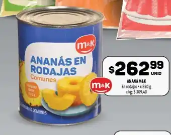 Makro M&K Ananá En rodajas x 850g oferta