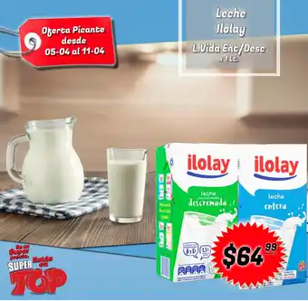 Supermercados Top IIolay Leche L.Vida Ent/Desc x 1Lt oferta