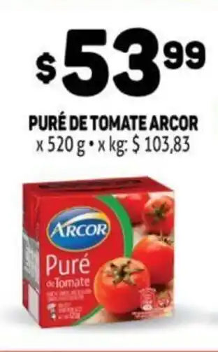 Makro Arcor Puré De Tomate x 520g oferta
