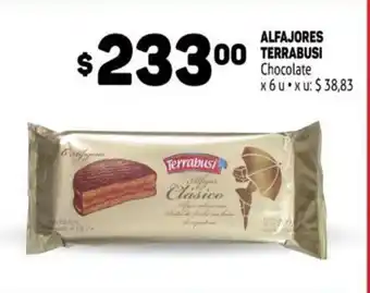 Makro Alfajores Terrabusi Chocolate x 6 u oferta