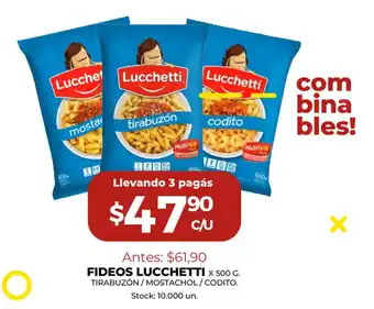 Super MAMI Fideos Lucchetti x 500g oferta