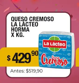 Super MAMI Queso Cremoso La Lácteo Horma x kg oferta