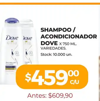 Super MAMI Dove Shampoo/ Acondicionador x 750 ml Variedades oferta