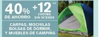 Supermercados Vea Carpas, Mochilas Bolsas De Dormir, Y Muebles De Camping oferta