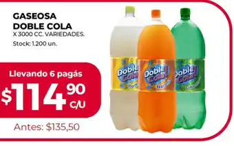 Supermercados Tadicor Gaseosa Doble Cola x 3000 cc Variedades oferta