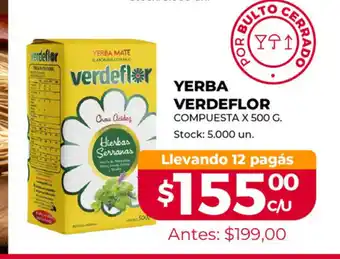 Supermercados Tadicor Yerba Verdeflor x 500g oferta