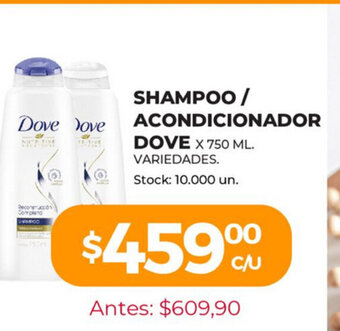 Supermercados Tadicor Dove Shampoo / Acondicionador x 750ml oferta
