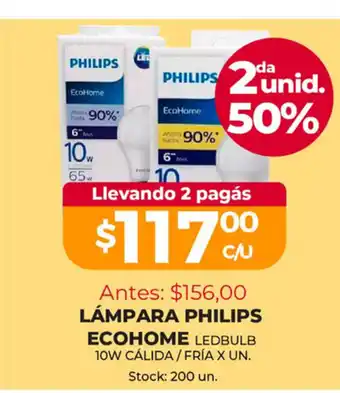 Supermercados Tadicor Philips Lámpara Ecohome Ledbulb 10W oferta