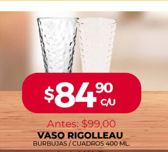 Supermercados Tadicor Vaso Rigolleau 400ml oferta