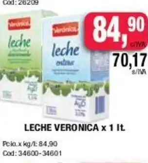 Maxiconsumo Leche Veronica x 1lt oferta