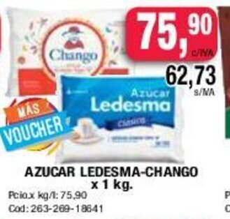 Maxiconsumo Azucar Ledesma Chango x 1kg oferta