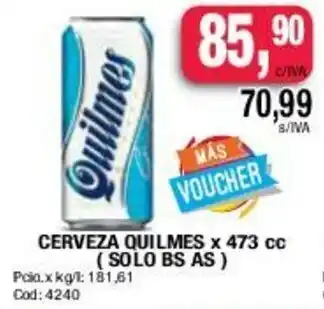 Maxiconsumo Quilmes Cerveza x 473cc oferta
