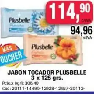Plusbelle Jabon Tocador 3 x 125grs