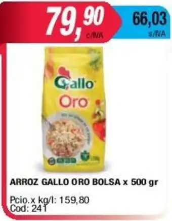 Maxiconsumo Gallo Oro Arroz bolsa x 500gr oferta