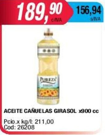 Maxiconsumo Aceite cañuelas Girasol x 900cc oferta