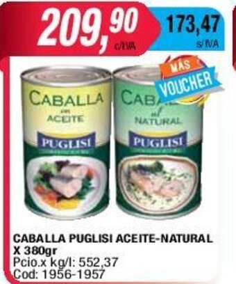Maxiconsumo Caballa Puglisi Aceite-Natural x 380gr oferta