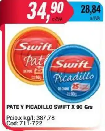 Maxiconsumo Pate Y Picadillo Swift x 90grs oferta