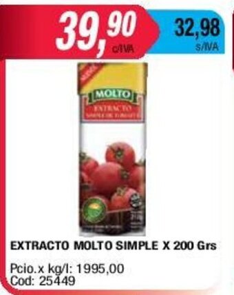 Maxiconsumo Extracto Molto Simple x 200grs oferta