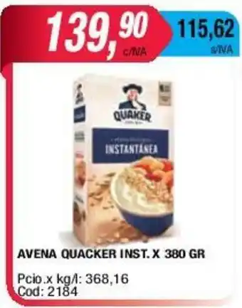 Maxiconsumo Avena Quacker Inst x 380gr oferta
