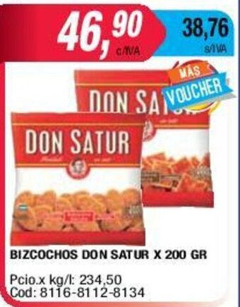 Maxiconsumo Bizcochos don Satur x 200gr oferta