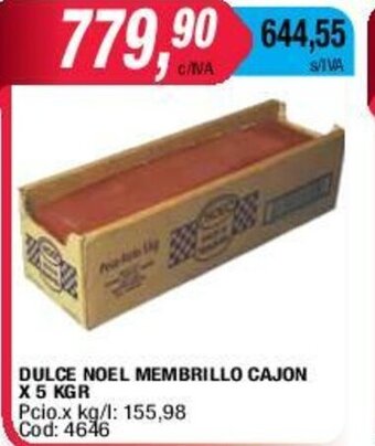 Maxiconsumo Dulce Noel Membrillo Cajon x 5kgr oferta