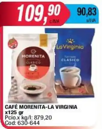 Maxiconsumo Café Morenita-La Virginia x 125gr oferta