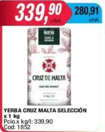 Maxiconsumo Yerba Cruz Malta Seleccion x 1kg oferta