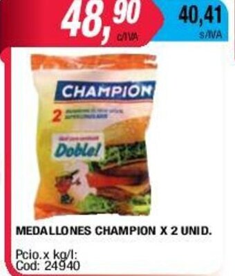 Maxiconsumo Medallones Champion x 2unid oferta