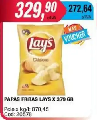 Maxiconsumo Lays Papas Fritas x 379gr oferta