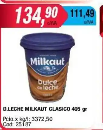 Maxiconsumo Milkaut D.Leche Clasico 405gr oferta