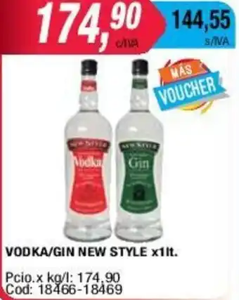 Maxiconsumo Vod K/Gin New Style x 1lt oferta