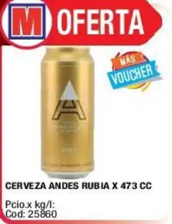 Maxiconsumo Cerveza Andes Rubia x 473cc oferta