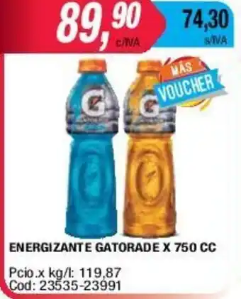 Maxiconsumo Energizante Gatorade x 750cc oferta