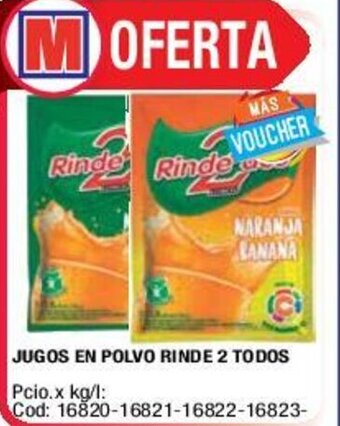 Maxiconsumo Jugos En Polvo Rinde 2 Todos oferta