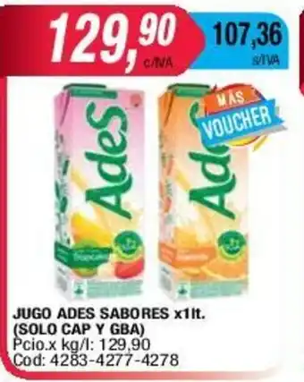 Maxiconsumo Jugo Andes Sabores x 1lt oferta